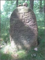 Stein auf dem alten jüdischen Friedhof